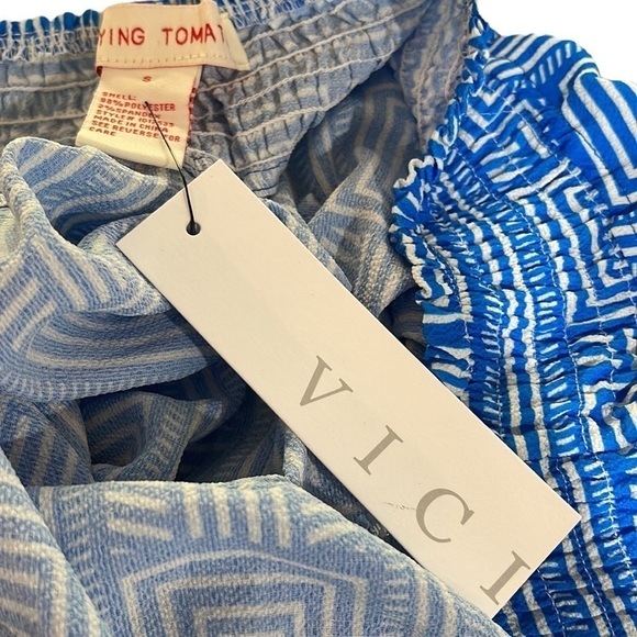 NWT Flying Tomato Geo Print Off Shoulder High Low Maxi Dress SZ S - Picture 6 of 7